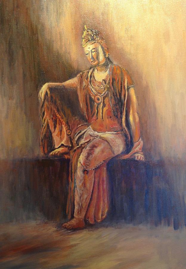 Buddha of Compassion Painting by Holly Stone