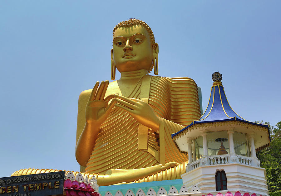 Buddha on Dambula golden temple in Sri lanka Photograph by Mikhail ...