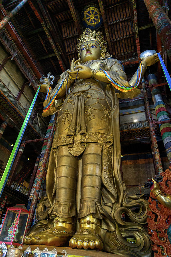 Buddha Statue in monastery Photograph by Mikhail Kokhanchikov
