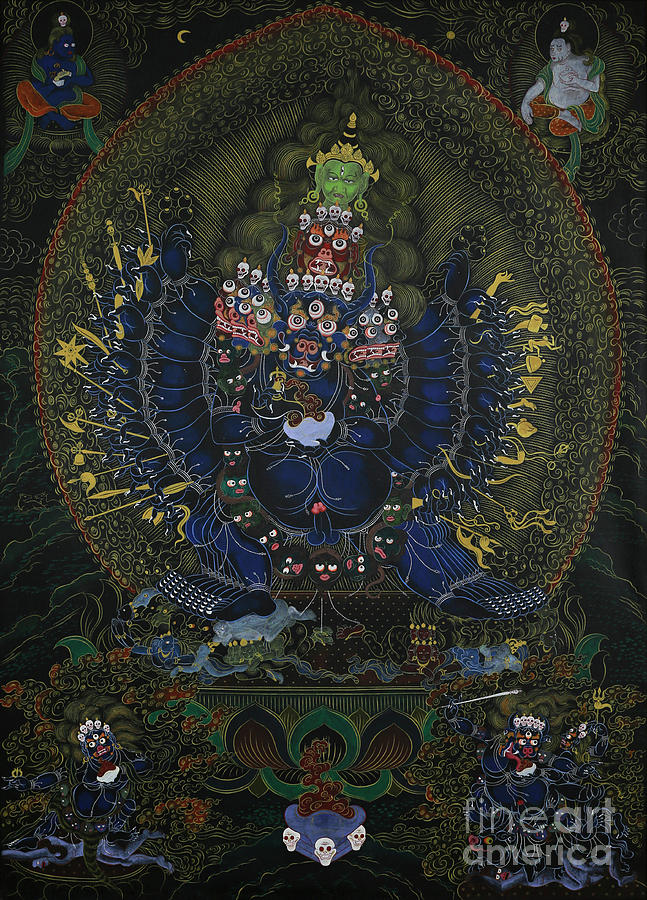 Buddha Yamandaga Painting by Solongo Chuluuntsetseg