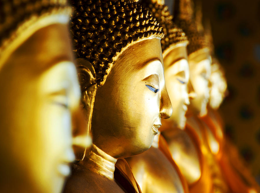 Buddhas at Wat Arun, Bangkok, Thailand Photograph by Leontura