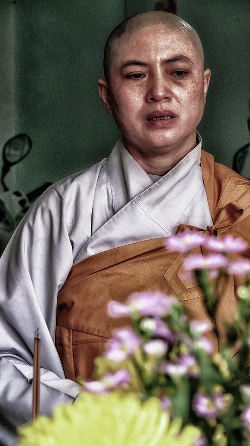 Buddhist nun  Photograph by Robert Bociaga