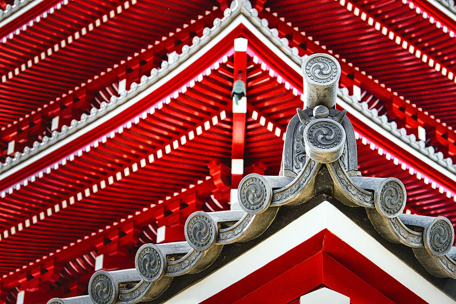 Buddhist Temple Details - Tokyo Photograph by Stuart Litoff
