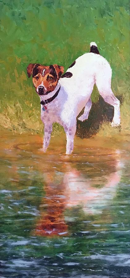 Buddy Boy -- Adventure Dog Painting by Lynee Sapere