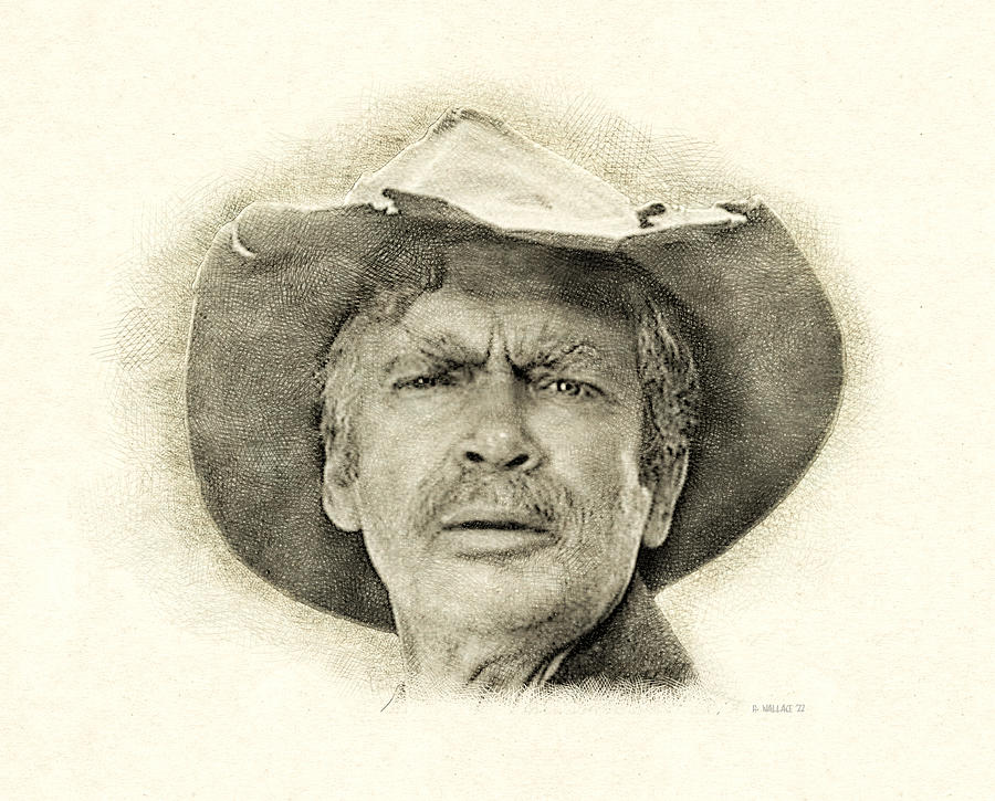 Buddy Ebsen - Jed Clampett - Drawing FX Digital Art by Brian Wallace