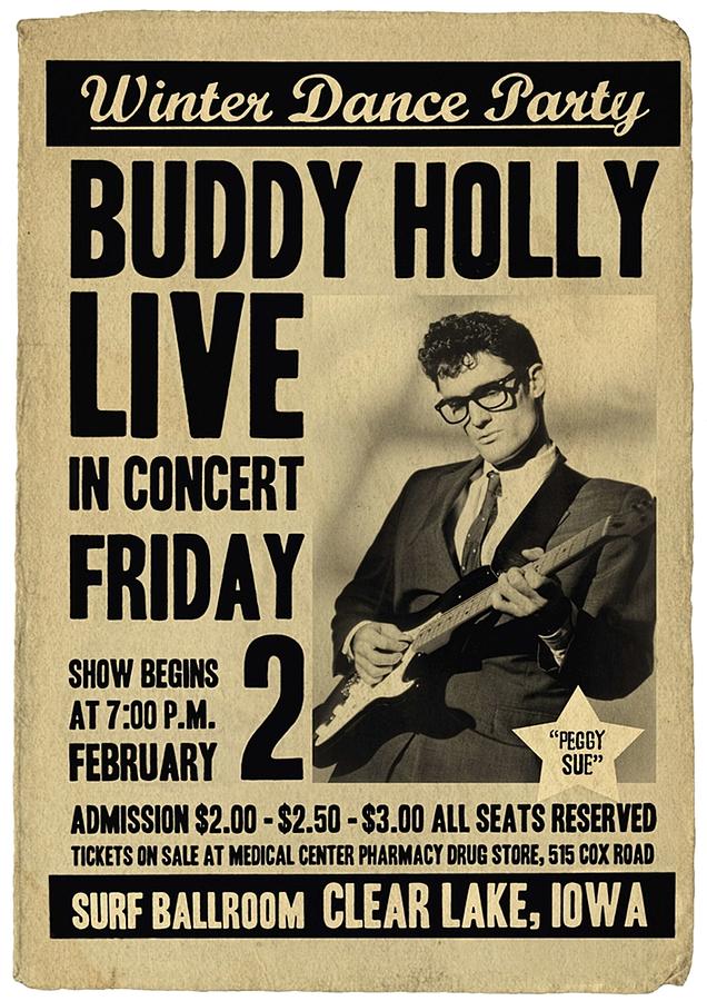 Buddy Holly Concert Poster Poster Digital Art By Kailani Smith 