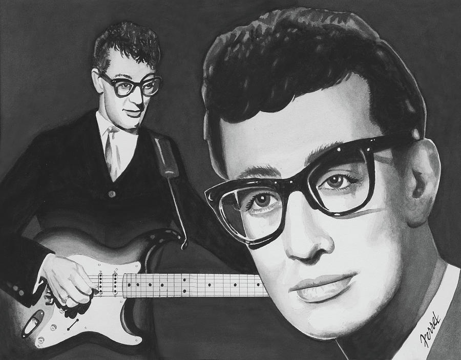 Buddy Holly Painting by Ferrel Cordle