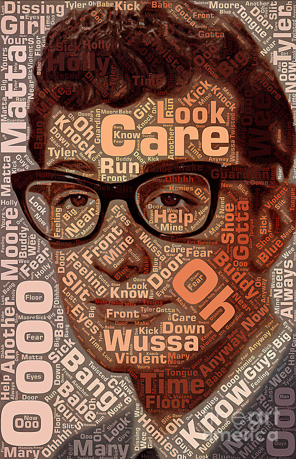 Buddy Holly text art typography portrait Digital Art by Christina F ...