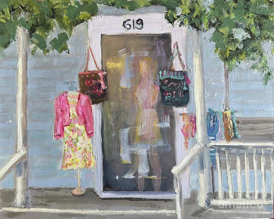 Buddy Row Boutique Painting by Leslie Dobbins - Fine Art America