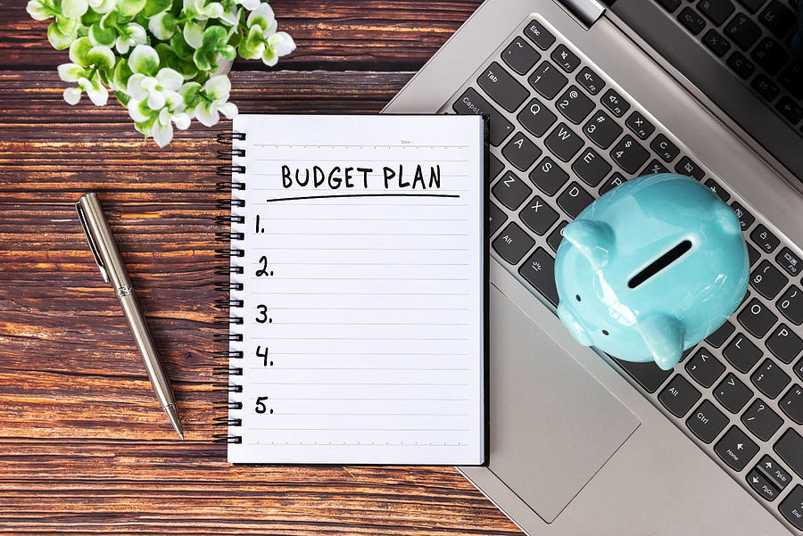 Budget Plan Text on Note Pad Photograph by Nora Carol Photography