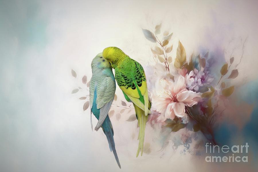 Budgies Love Photograph by Eva Lechner