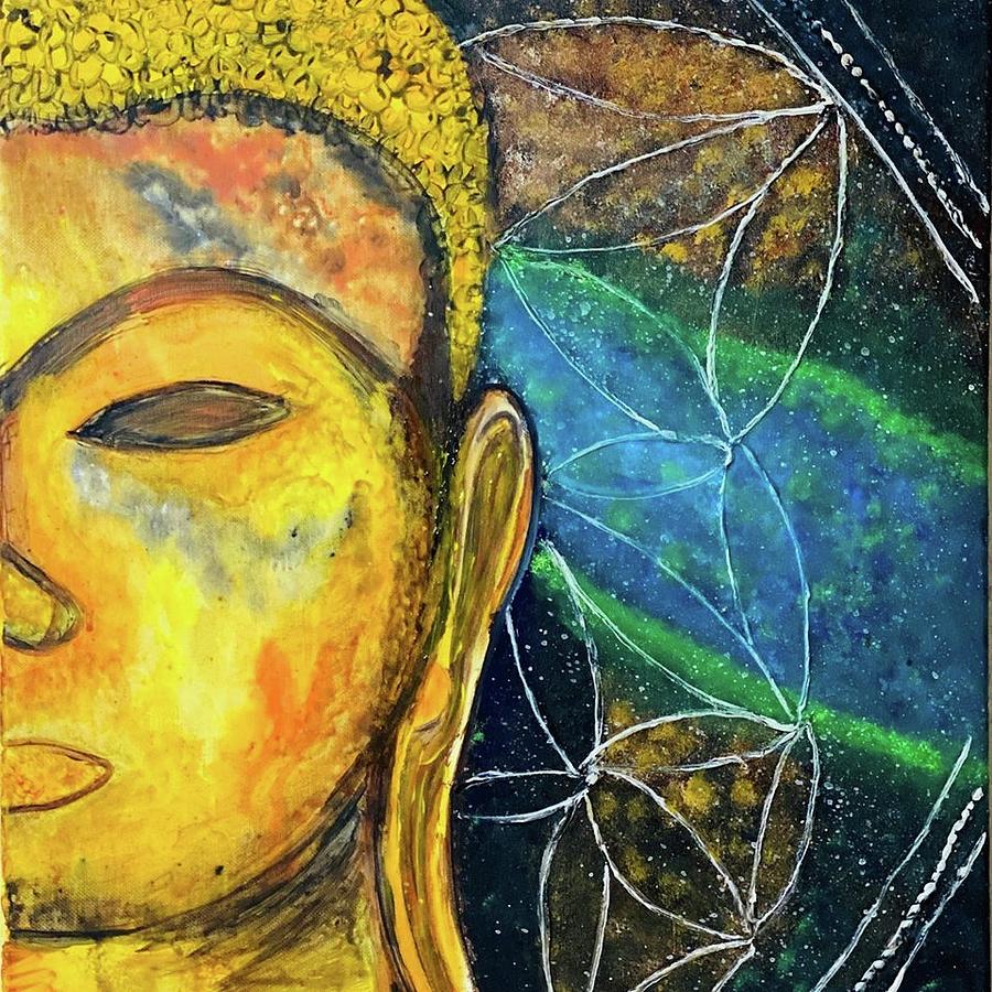 Acrylic Painting - Budhha by IRA World Art