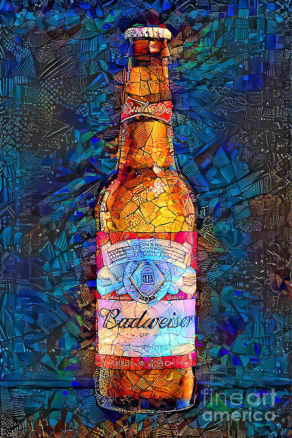 Beer Photograph - Budweiser Beer in Contemporary Modern Art 20220102 by Wingsdomain Art and Photography