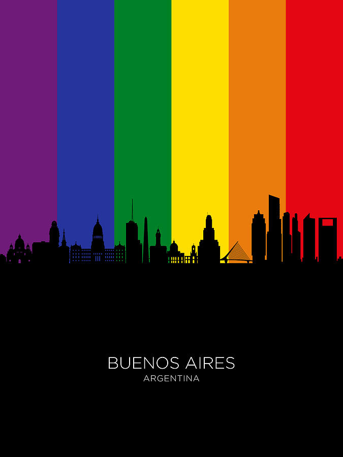 Buenos Aires Argentina Skyline #67 Digital Art by Michael Tompsett