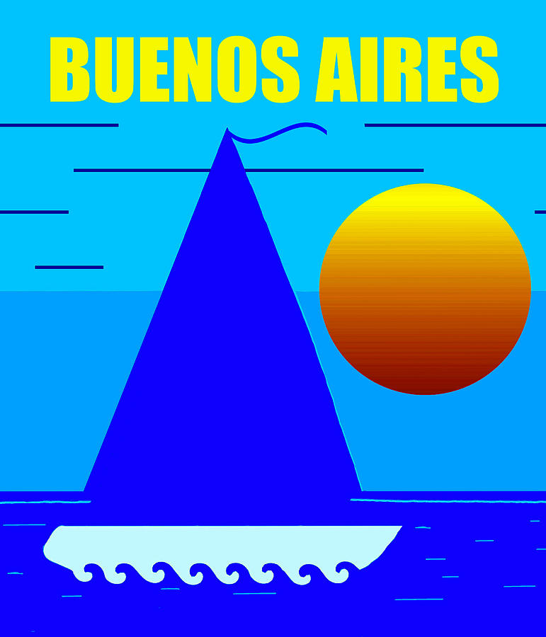 Buenos Aires sailing  Mixed Media by David Lee Thompson