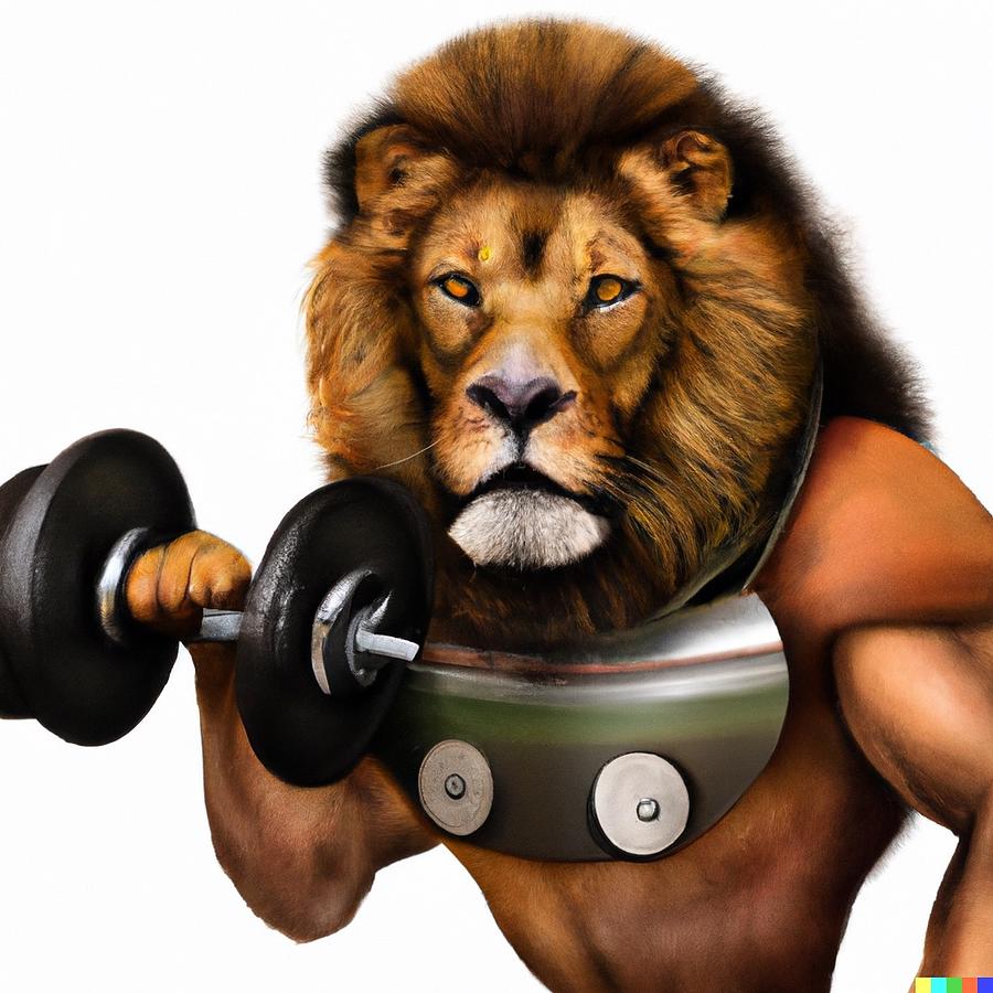 Buff Lion #2 Digital Art by AI X Art | Pixels