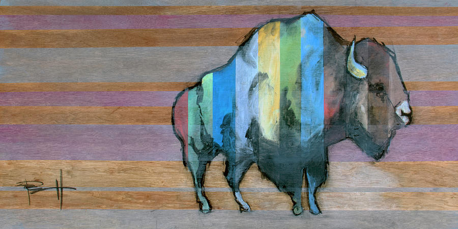Buffalo 3 Painting by Sean Parnell