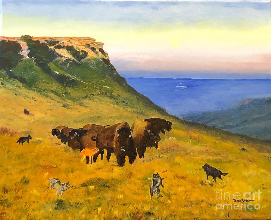 Standoff at Point of Rocks Painting by Terry Anderson