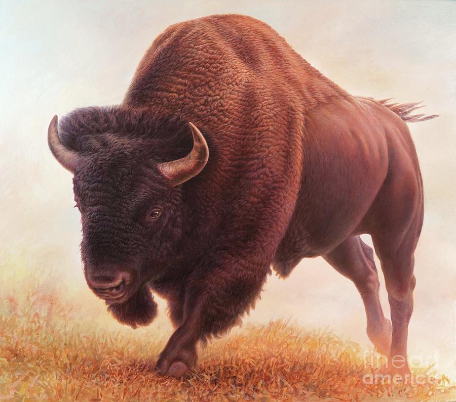 Buffalo, B, R off 2 Painting by Hans Droog