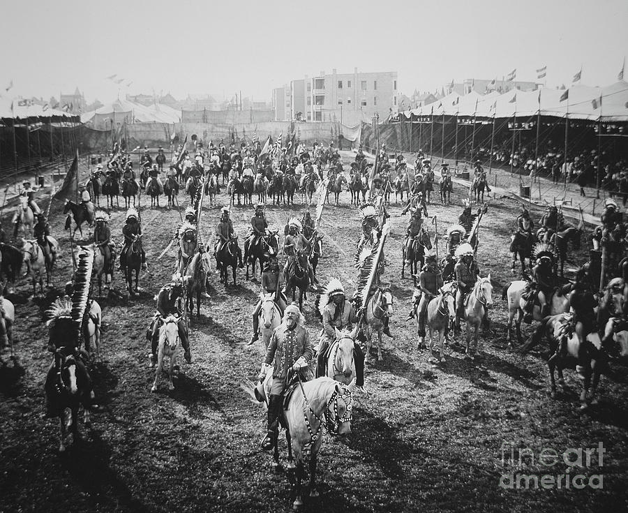 Buffalo Bill and his riders on parade, Omaha, Nebraska, 1907  Photograph by American Photographer