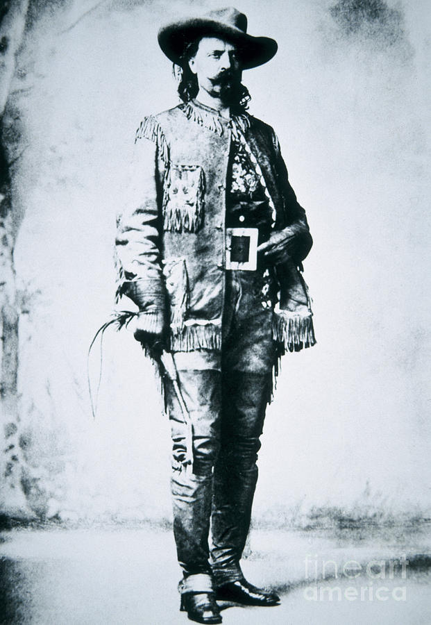 Buffalo Bill Cody, black and white photo portrait Photograph by American Photographer