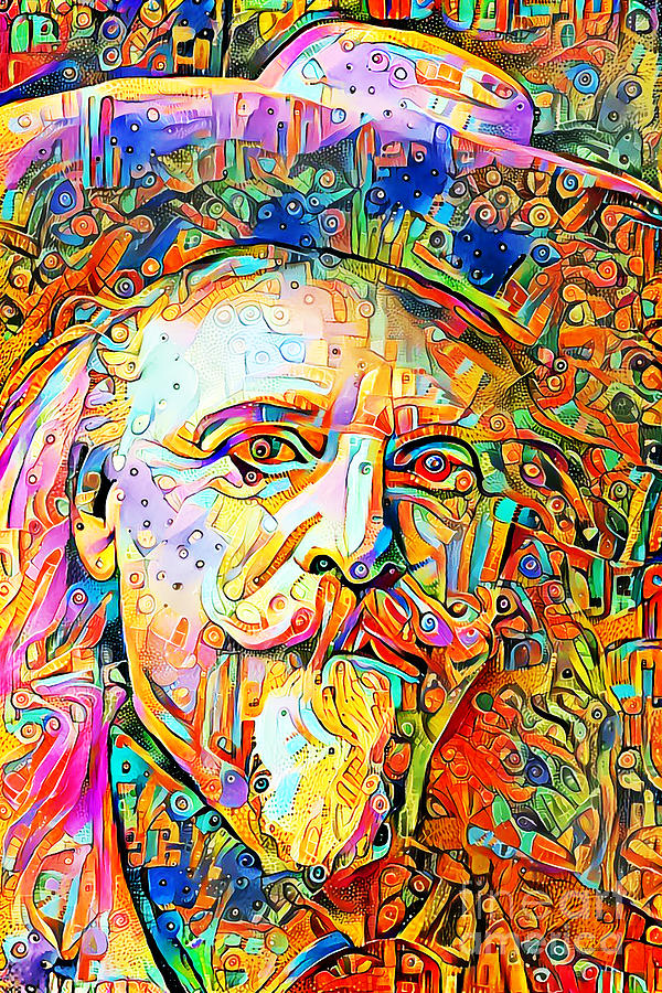 Buffalo Bill Cody in Vibrant Contemporary Whimsical Colors 20200723v2 Photograph by Wingsdomain Art and Photography