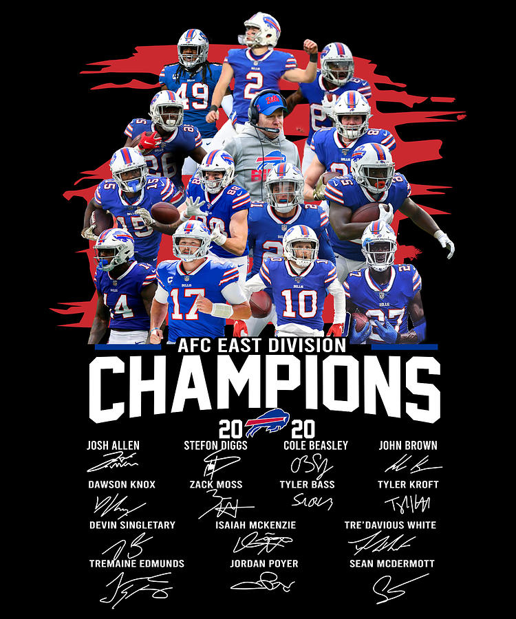 Buffalo Bills AFC East Division Champions 2020 Signatures Digital Art ...