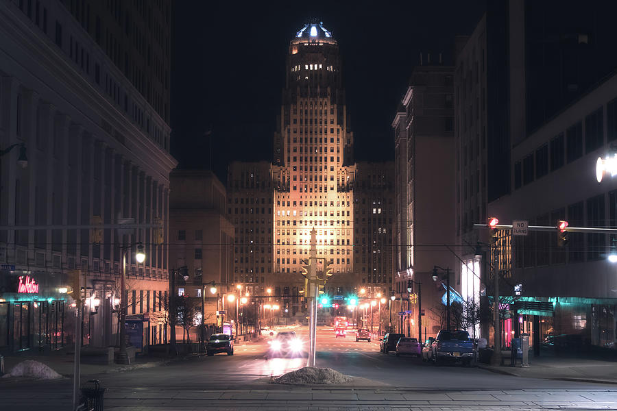 Buffalo City Hall at Night #1 Photograph by Jay Smith