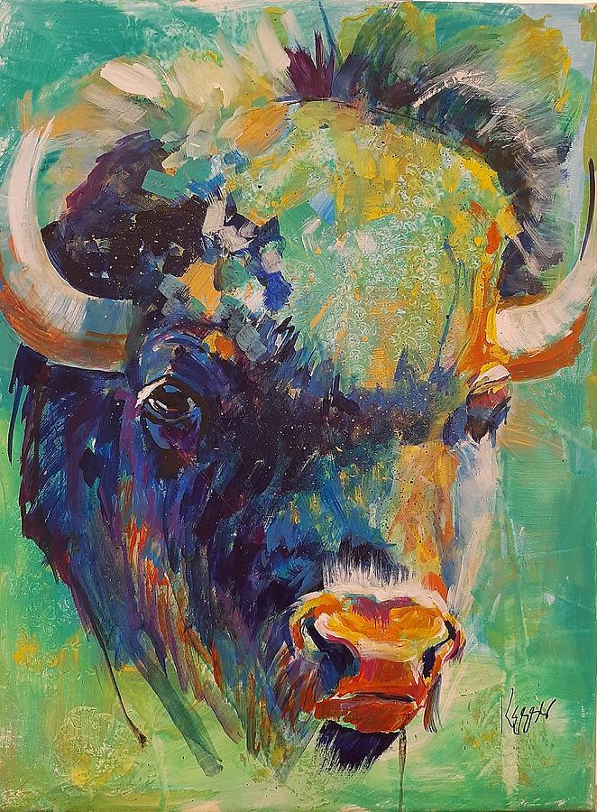 Buffalo Painting by Kaytee Esser