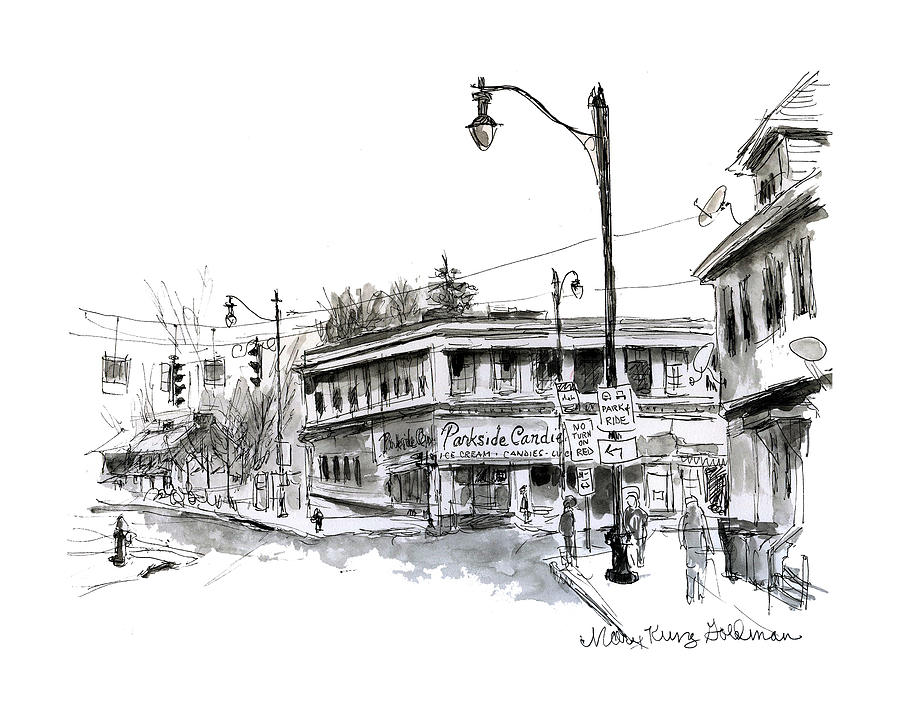 Buffalo NY Parkside Candies, Historic Ice Cream Parlor and Candy Shop  Drawing by Mary Kunz Goldman - Pixels