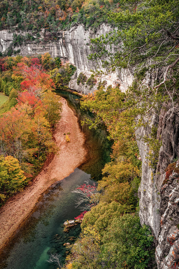 Buffalo River Around The Bend Of Roark Bluff Photograph by Gregory Ballos