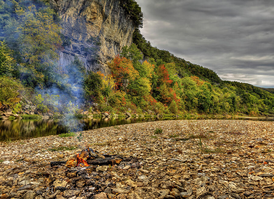 Buffalo River Campfire Fall Photograph by Lee and Renee Walsh Buffalo River Campfire Fall Photograph by Lee and Renee Walsh