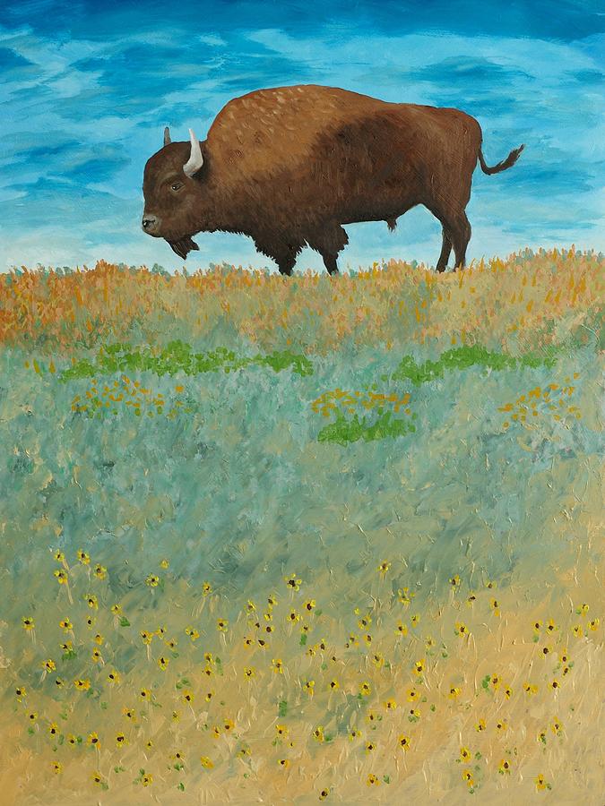 Buffalo Roam Painting by John Sweeney