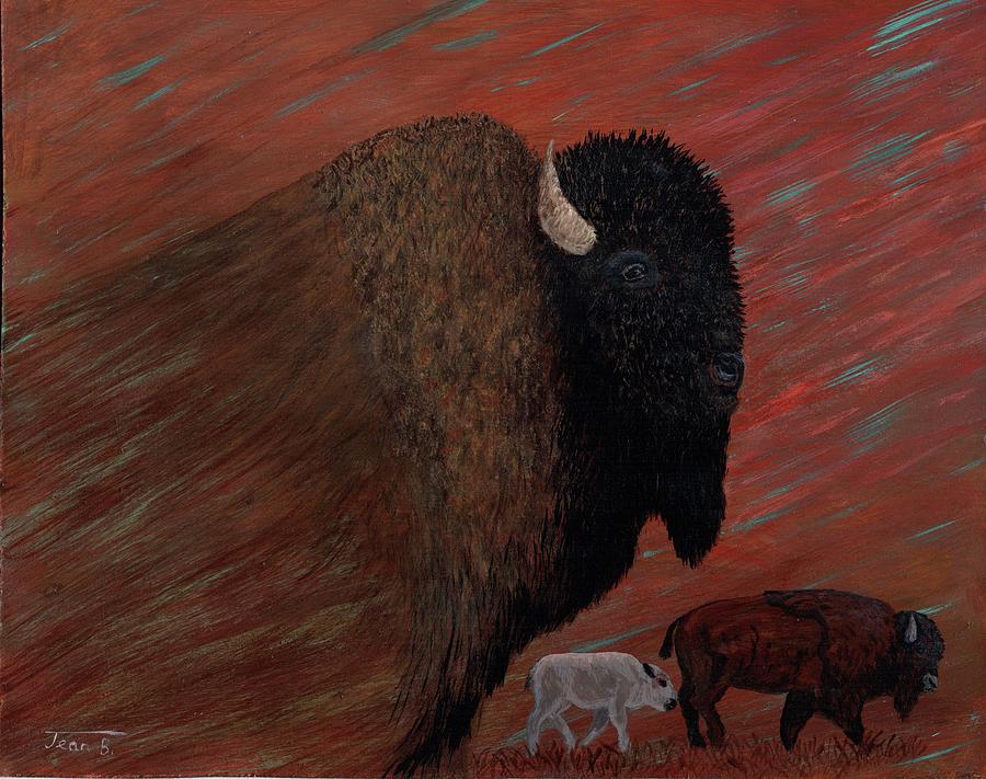 Buffalo Spirit Painting by Jean Anne Baldwin - Fine Art America