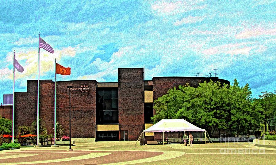 Buffalo State College Bulger Communication Center Color Sketch Effect Photograph