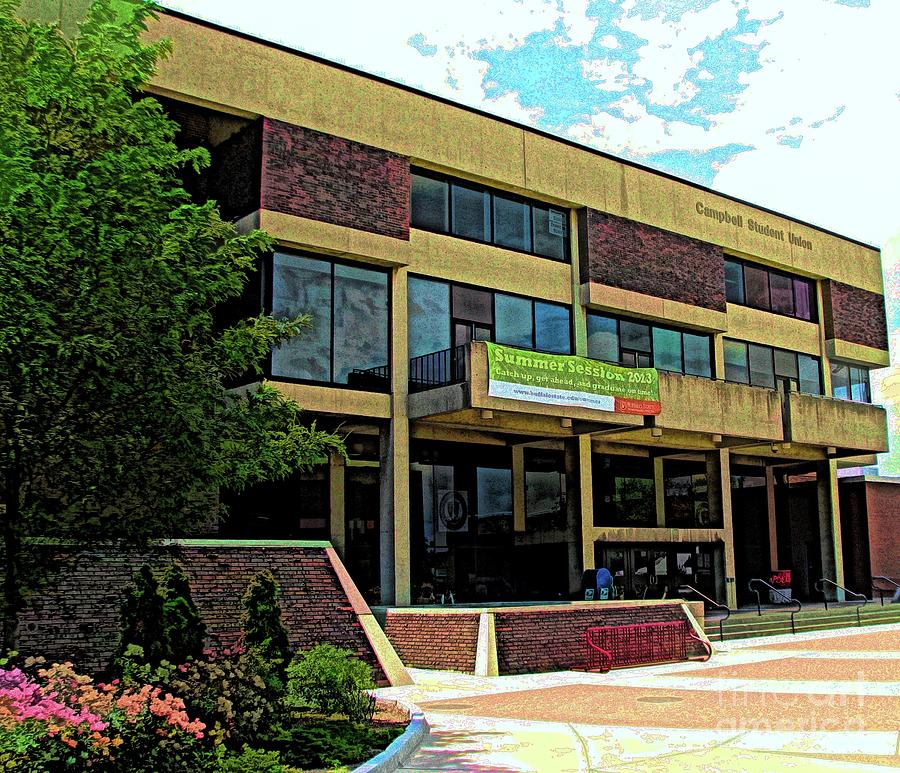 Buffalo State College Campbell Student Union Color Sketch Effect Photograph by Rose Santuci-Sofranko
