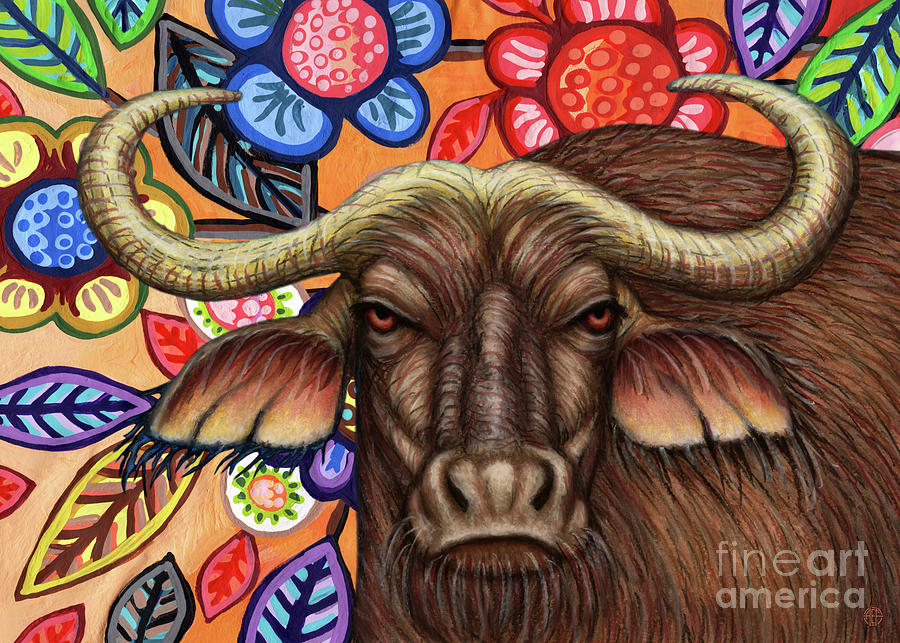 Buffalo Sunset Painting by Amy E Fraser
