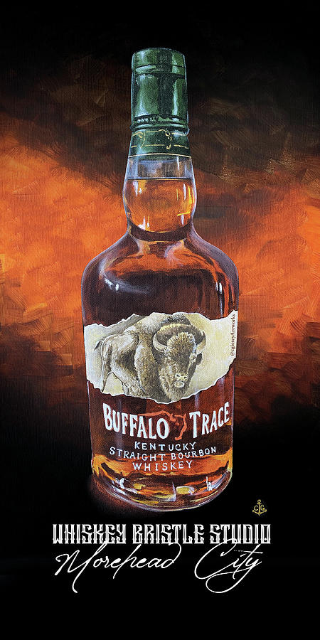 Buffalo Trace Bourbon Bottle Painting by Corey Giesey - Pixels