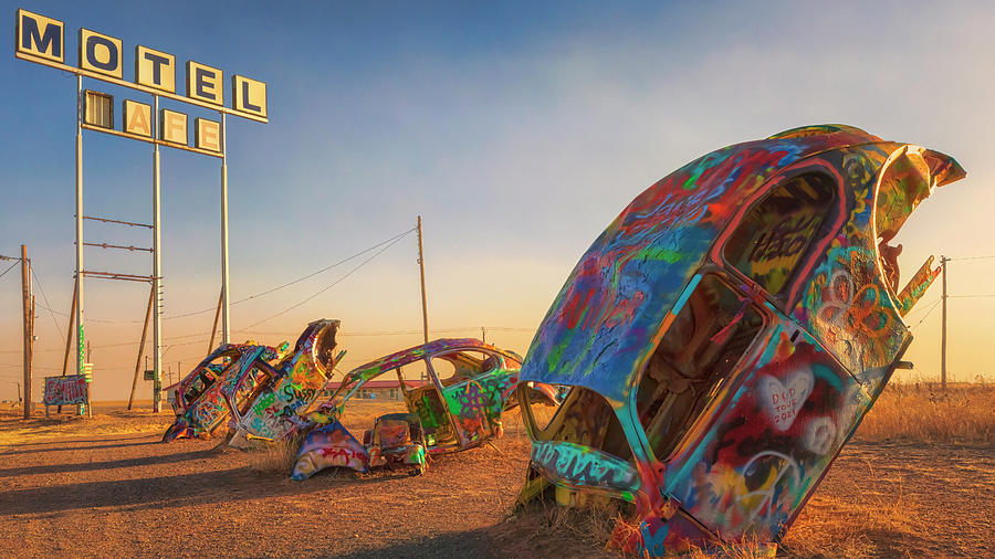 Bug Ranch - Route 66 - Texas  Photograph by Susan Rissi Tregoning