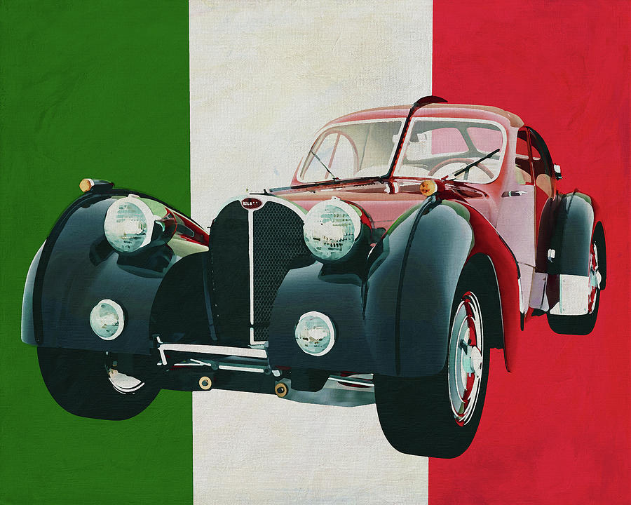 Bugatti Atlantic Italian design at its best Painting by Jan Keteleer