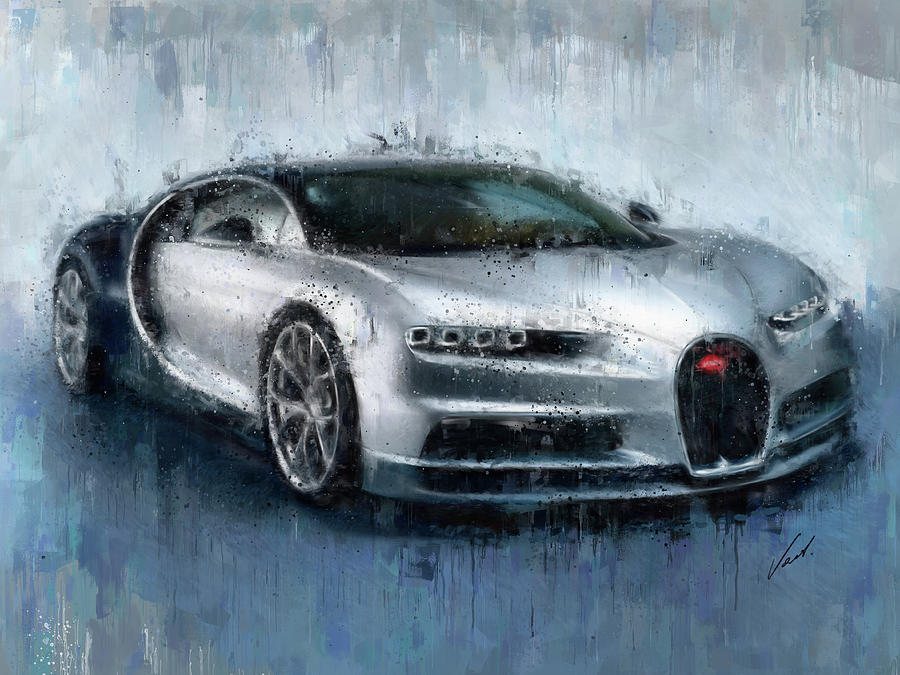 Bugatti Chiron painting by Vart Painting by Vart