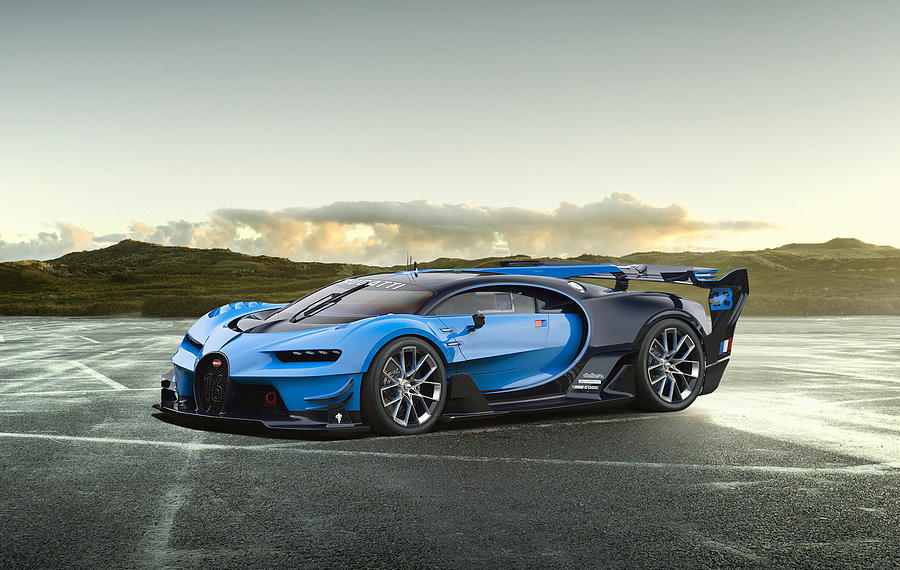 Bugatti Vision  Digital Art by Peter Chilelli