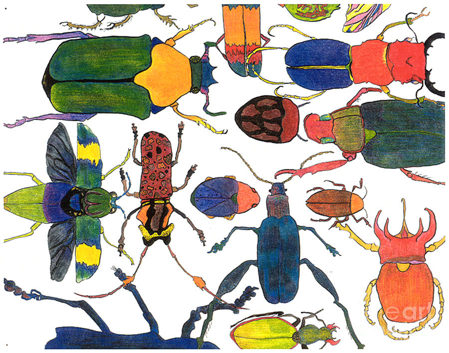 Bugs Mixed Media by Pat Saunders-White