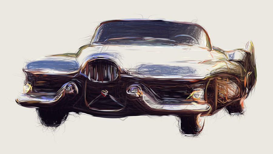 Buick LeSabre Concept Drawing Digital Art by CarsToon Concept