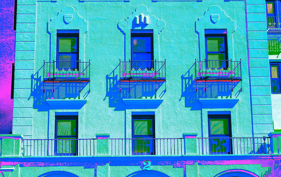 Building #2 Blue Photograph by M Diane Bonaparte