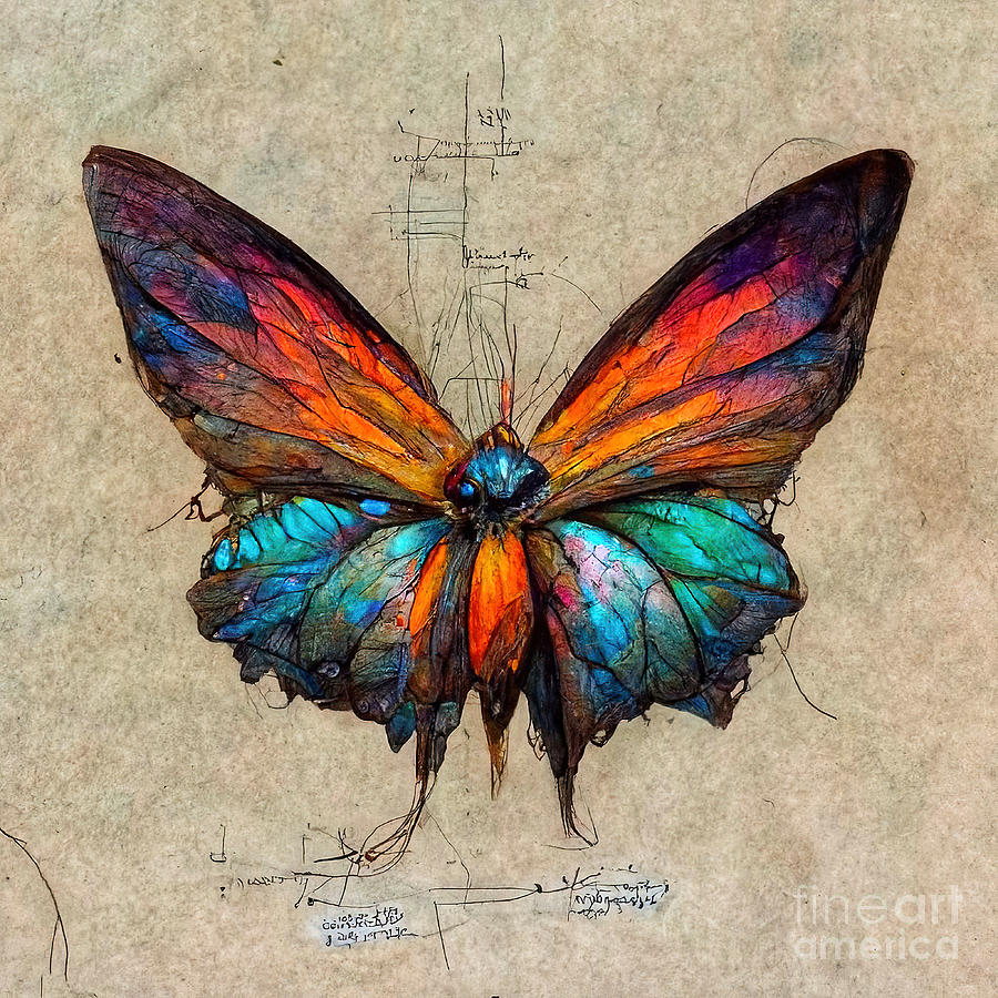 Building a Butterfly Mixed Media by John DeGaetano