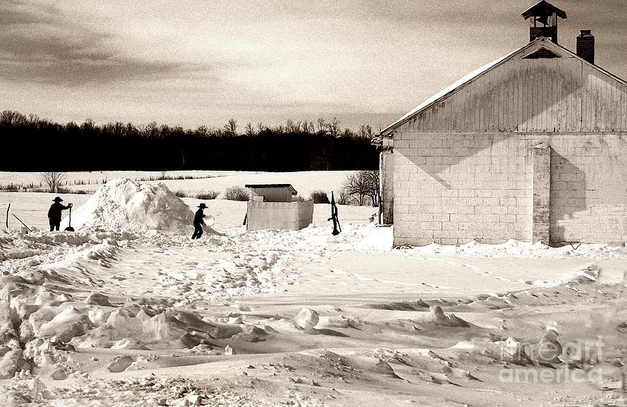 Building A Snow Fort Photograph