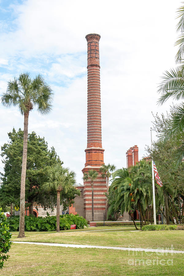 Building and ornate smokestack from the original power plant at  Photograph by William Kuta