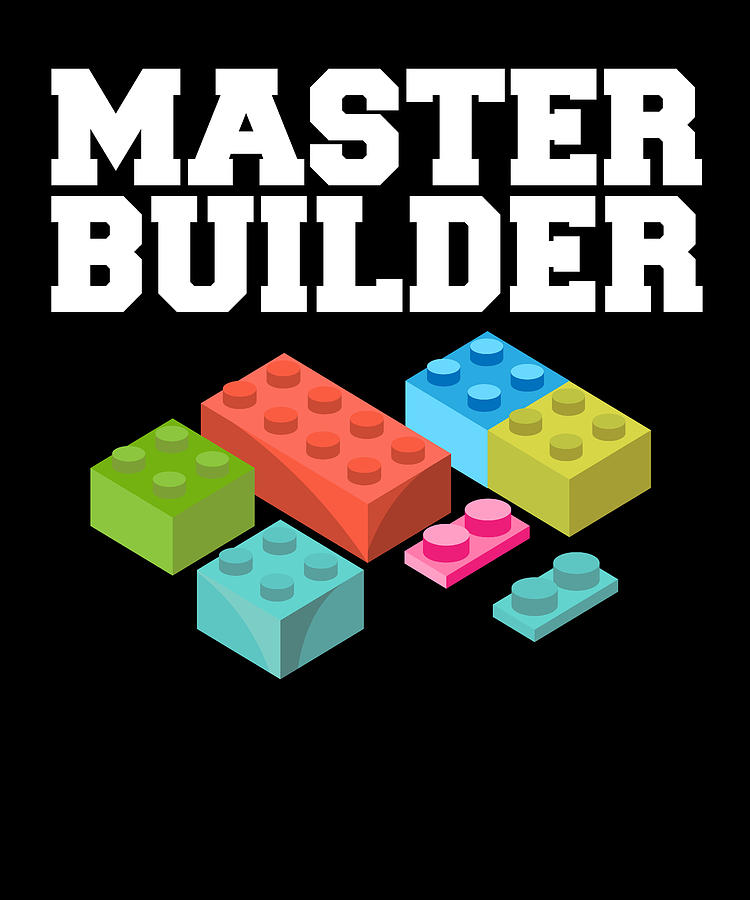 Building Blocks Bricks I Brick Builders I Master Builder Digital Art by ...