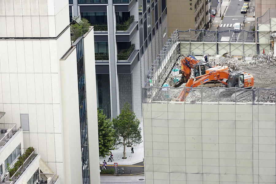 Building Demolishing in Japan Photograph by Tanukiphoto